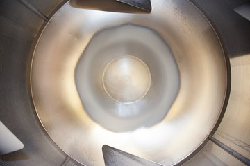 Inside of pharmaceutical pill coating machine