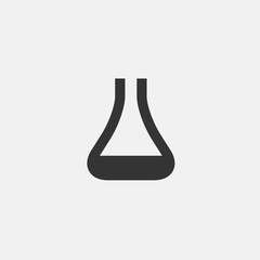 chemistry flask icon vector for web and graphic design