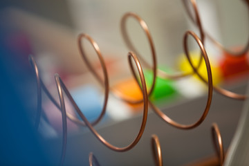 Copper coils in chemistry laboratory