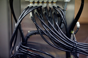 Cables on pharma machinery