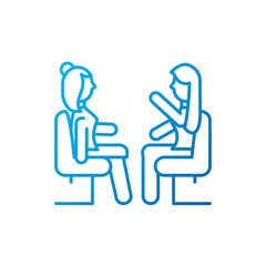 Isolated women meeting vector design