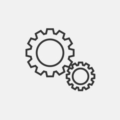 gear icon vector for web and graphic design