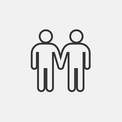 men holding hands icon vector for web and graphic design