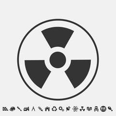 radiation icon vector for web and graphic design