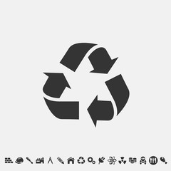 recycle icon vector for web and graphic design