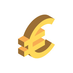 Isolated money euro symbol vector design