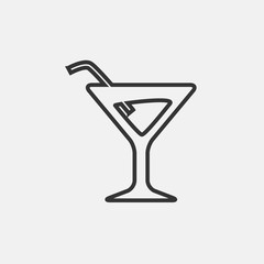 cocktail drink vector icon for web and graphic design