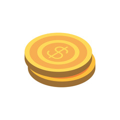 Isolated coin icon vector design