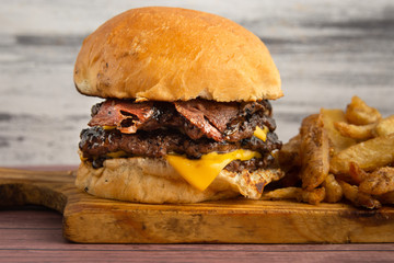 hamburguesa con bacon