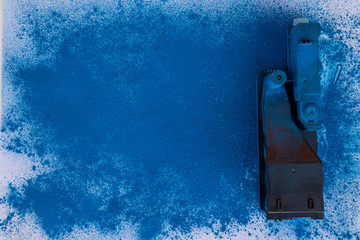 Empty cyan toner cartridge