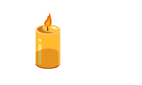 Candle burning vector 