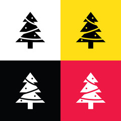 Obraz premium Christmas tree icon illustration isolated vector sign symbol