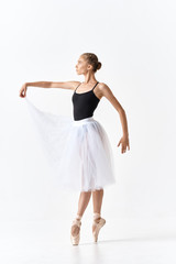 Naklejka premium young woman in black dress