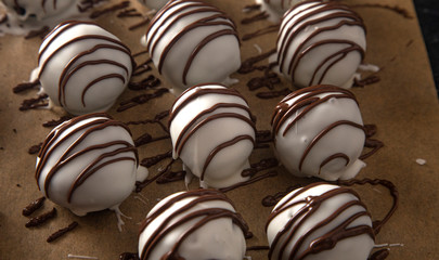 Making Candy Coated Truffles with White Chocolate and Chocolate Filling
