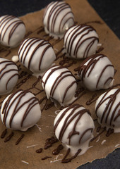 Making Candy Coated Truffles with White Chocolate and Chocolate Filling