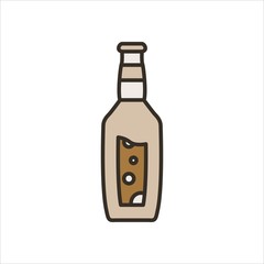 Vintage Logo Design, Liquor / Wine Bottles with retro lines and colors