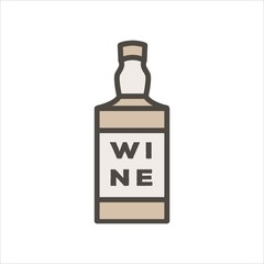 Vintage Logo Design, Liquor / Wine Bottles with retro lines and colors
