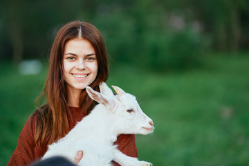 girl with goat