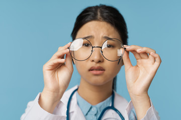 portrait of a young woman with glasses