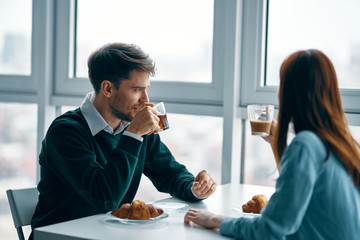 young couple in restaurant