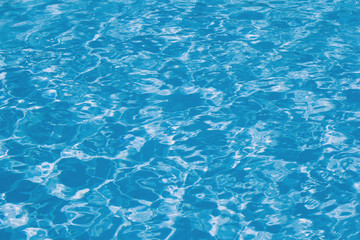 The beautiful and bright blue Ripple in swimming pool.