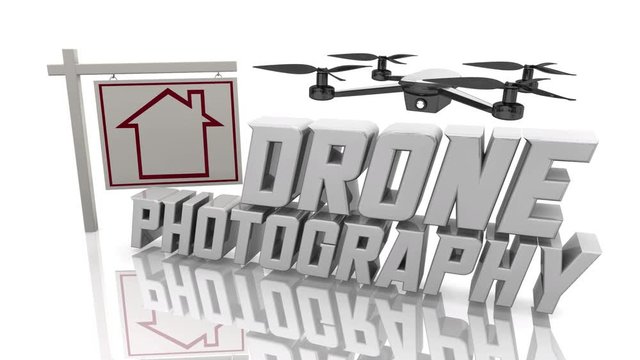 Drone Photography Real Estate House Home for Sale Sign 3d Animation