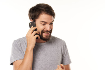 young man talking on the phone