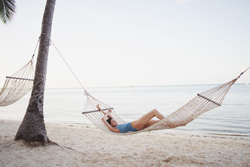 young woman on the beach