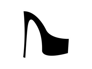 black shoes isolated on white background