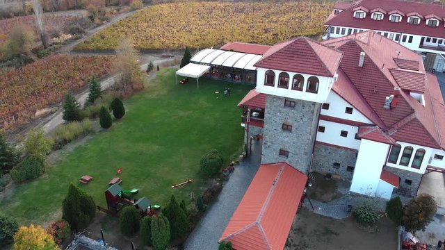 Macedonia - Popova Kula Winery. 
This is a very famous Winery and the shoots are done using a drone to capture the space and the plantation used for making wine and rakia.
shoots are in 4k 24fps