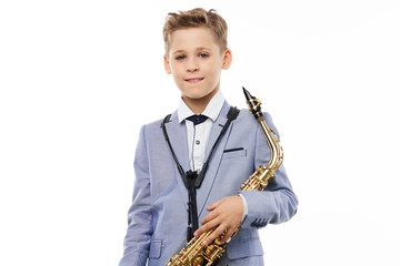 boy with trumpet