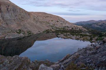 lake in mountain range