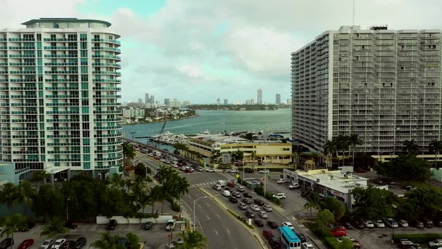 79th Street Causeway Miami North Bay Village aerial video