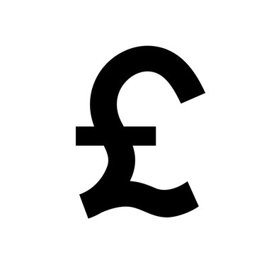Pound icon. Money symbol. Vector illustration. on white background