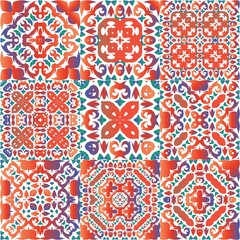 Antique ornate tiles talavera mexico.