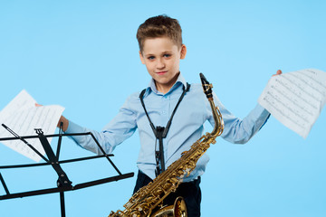 man with saxophone