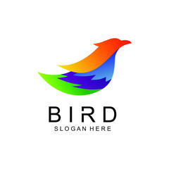 Obraz premium Bird Colorful Logo Design Vector
