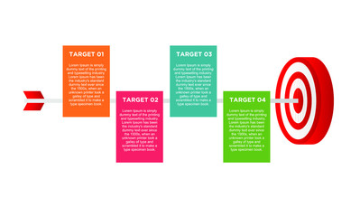 infographic target element. Business concept with options and number, steps or processes. data visualization. Vector illustration.