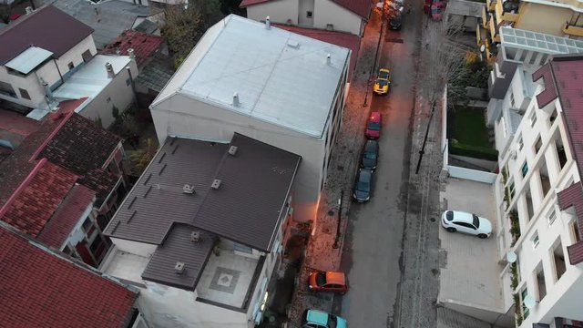 Macedonia - Skopje from air using a DJI Mavic Air at 4k 24fps, the videos show the city and streets as how Macedonia's capital is in December.