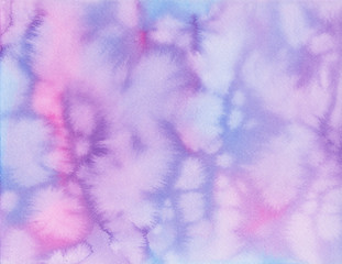 Fototapeta premium Purple pink violet hand-painted watercolor soft textured background 