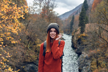 young woman in the forest