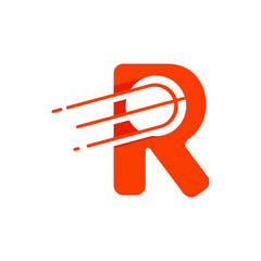 initial letter with basketball logo