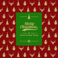 merry christmas golden card background