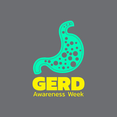 GERD Awareness Week icon logo vector