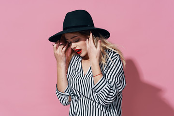 portrait of young woman in hat