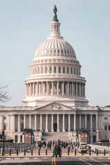 Obraz premium Capitol Street and the United States Capitol in Washington, DC