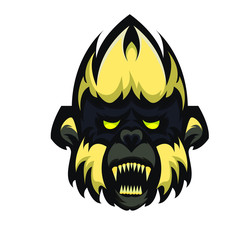 Monkey esport mascot logo design