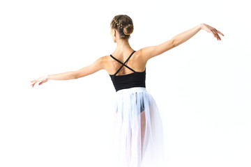 Fototapeta premium young woman in blue dress