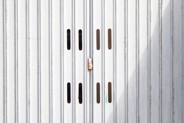 White door steel background and texture