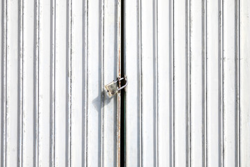White door steel background and texture